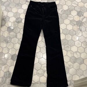 AG Adriano Goldschmied Alexxis Boot High Rise Velvet Super Black Size 25